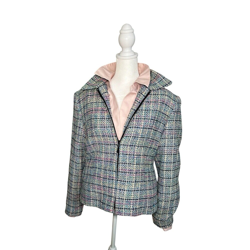 Vintage Giancarlo Ferrari Women’s 100% Silk Tweed Blazer Made in USA Size 10